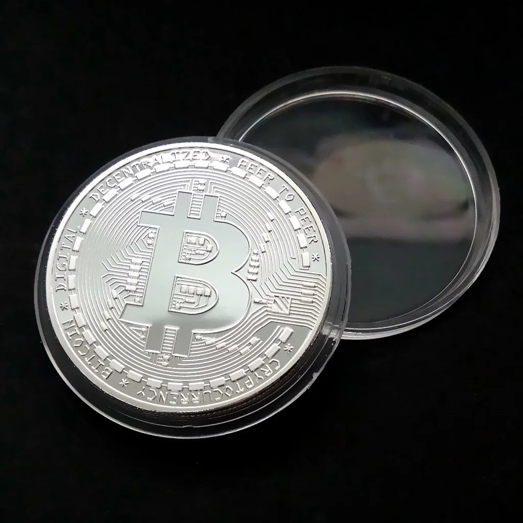 3/1PC Bitcoints BTC Coins Collectible Collection Gold Plated Bitcoin Coin Collectible Art Collection Gift Physical Commemorat
