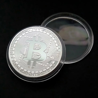 3/1PC Bitcoints BTC Coins Collectible Collection Gold Plated Bitcoin Coin Collectible Art Collection Gift Physical Commemorat