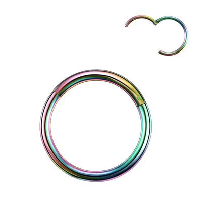 1PC Hinged Segment Nose Hoop Rings Women Surgical Steel Nose Rings Septum Clicker Ring Ear Daith Hoop Earring Piercing Jewelr
