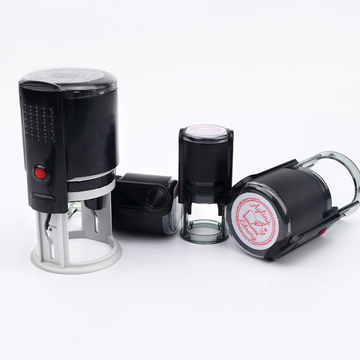 Custom Self-Inking Stamp 25/30/40/50mm Round Logo Design P Personalized Press-type Inking Stamp for Wedding Invitation Envelo