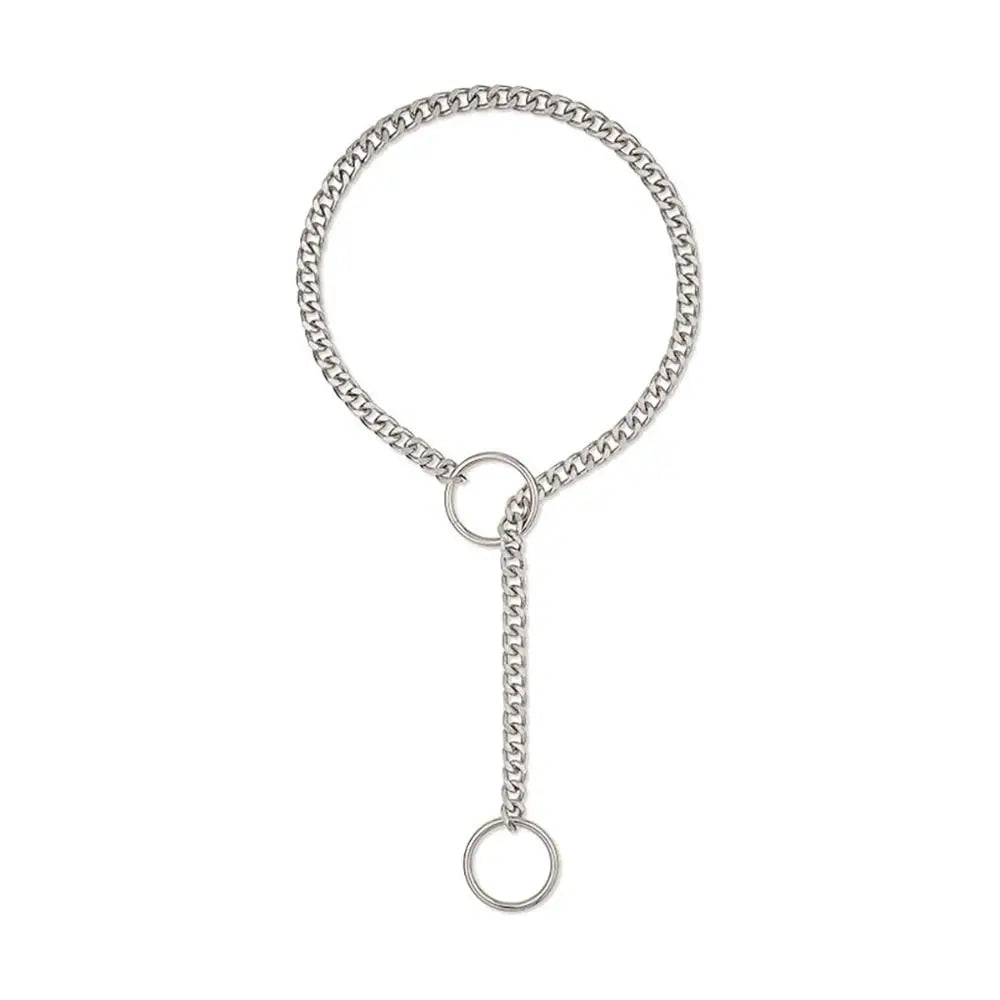 Heavy Lariat Heart Necklace Personality Punk Rock Stainless Steel Slip Chain Ring Slipchain Choker Collar For Women Men