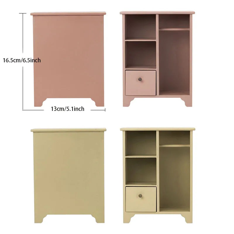 Miniature wooden wardrobes, dollhouse furniture accessories, and miniature scene decorations BJD/OB11 dollhouse home furnishi