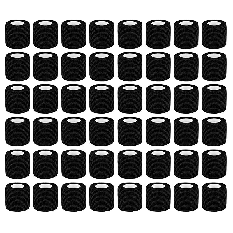 5/10/15/20/48 Black Wraps Adhesive Tapes Tattoo Cover Waterproof Self Nonwoven Grip Bandage Finger Protection Tattoo Accessor