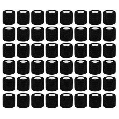 5/10/15/20/48 Black Wraps Adhesive Tapes Tattoo Cover Waterproof Self Nonwoven Grip Bandage Finger Protection Tattoo Accessor