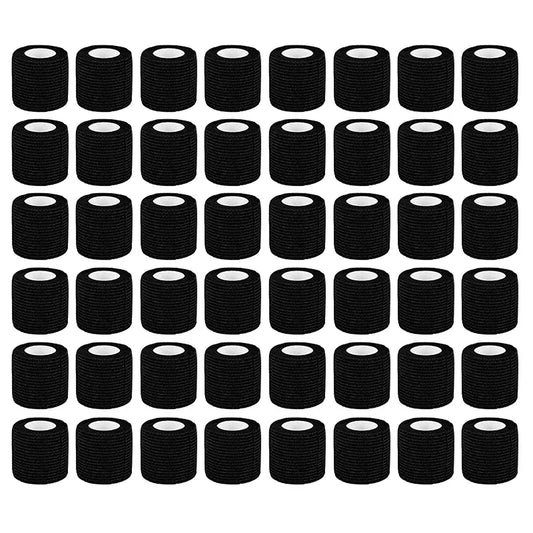 5/10/15/20/48 Black Wraps Adhesive Tapes Tattoo Cover Waterproof Self Nonwoven Grip Bandage Finger Protection Tattoo Accessor