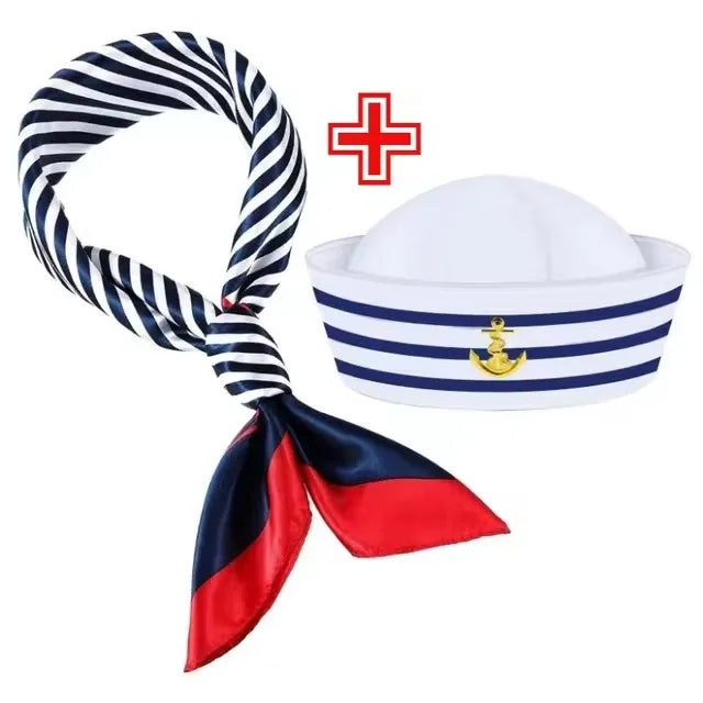 Adult Yacht Sailor Captain Hat Adjustable Men's and Women's Party Hat Makeup Ball Dressing Event Excellent Stylish Accessorie