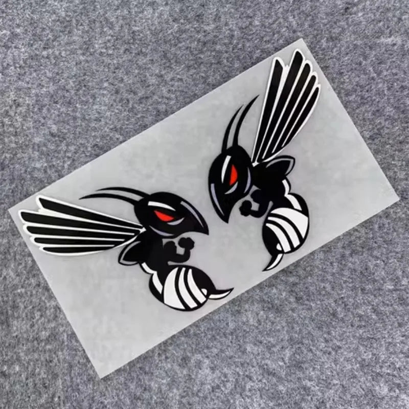 2PCS/SET Angry Wasp Pattern Stickers, Multi Color Waterproof Decals, For Car Truck Bike Body Decor
