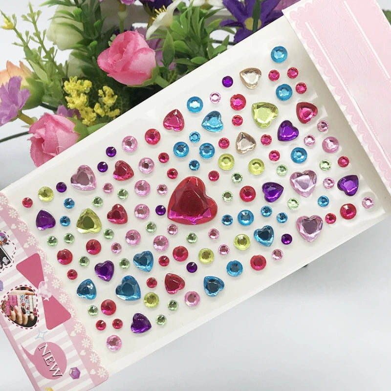 New Stickers On The Face Rhinestone Makeup Bright Face Art Sticker Children's Temporary Tattoo Rhinestone For Strasse Makeup