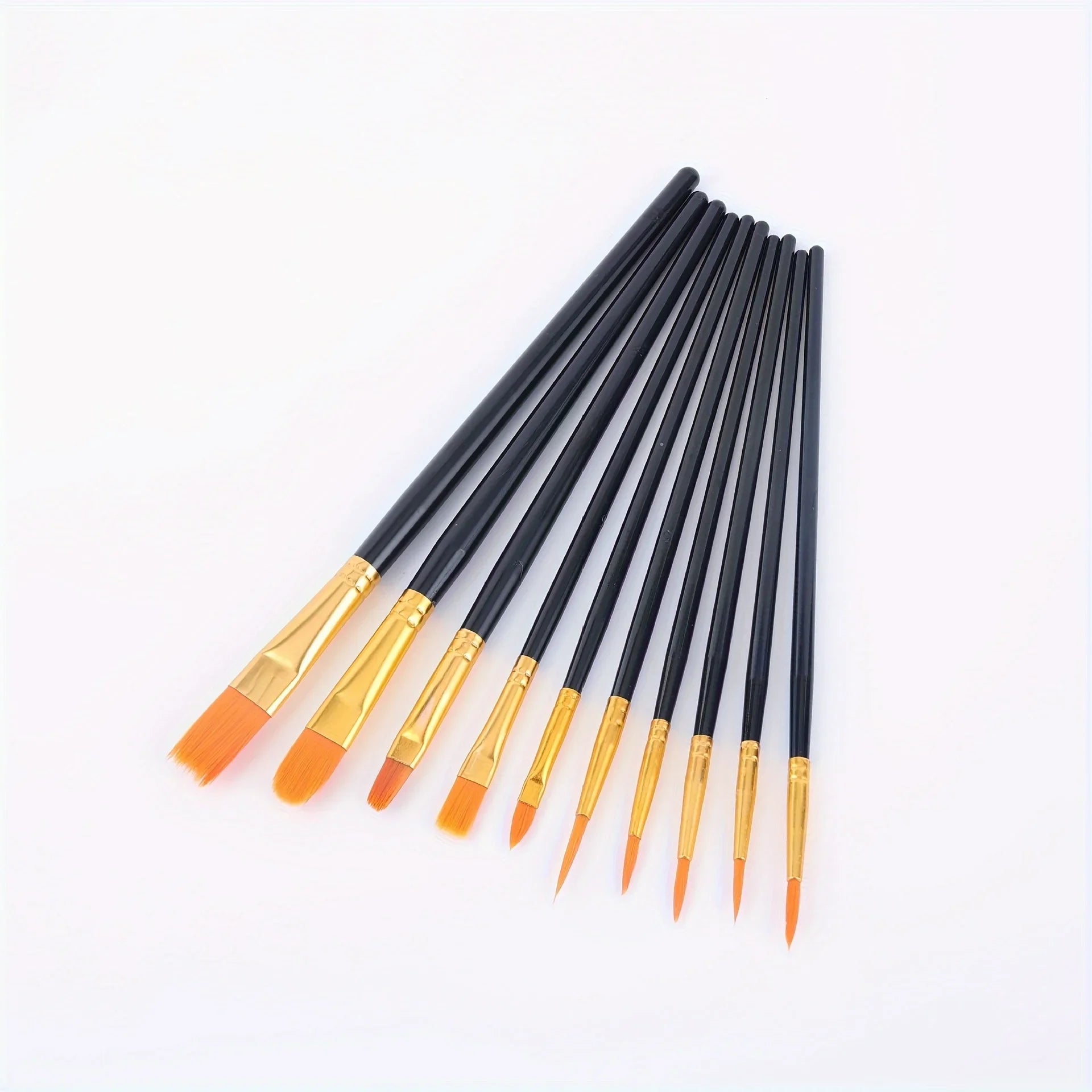 22/12/10 pcs Brush Set Plastic brush for acrylic, watercolor, oil painting for canvas, fabric and paper crafts painting suppl