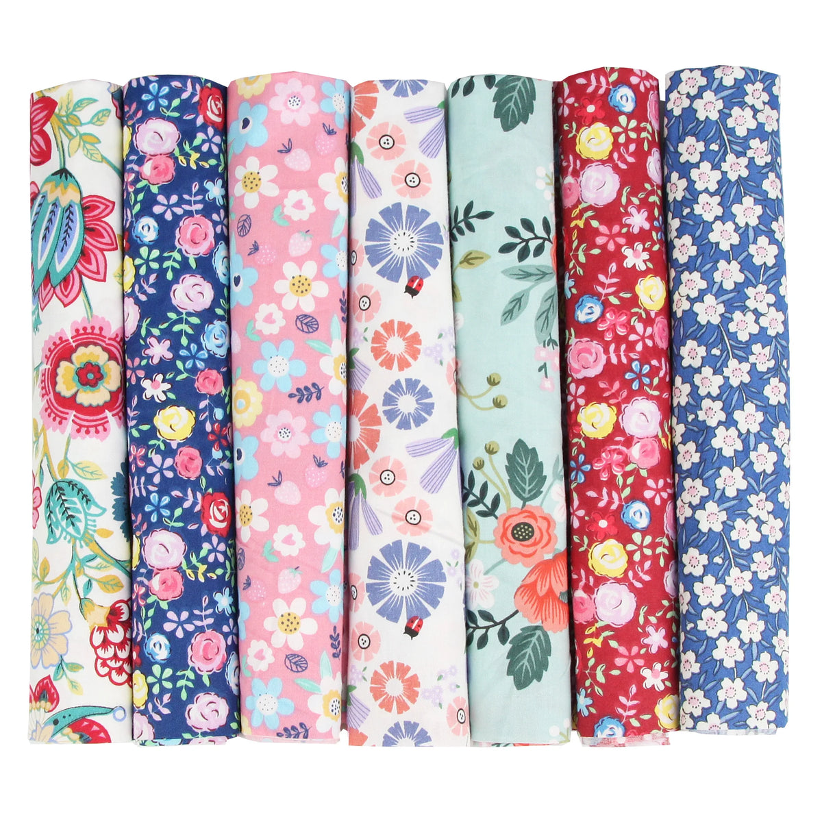 7PCS 25 x 25cm/50 x 50cm Squares Cotton Craft Fabric Cloths for DIY Bundle Patchwork Quilting Sewing Scrapbooking Artcraft - 