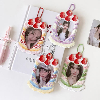 Kpop Photocard Holder Binder Photo Card Holder 3inch Idol Binder Photocard Display Keychain Protective Cover Photo Albums