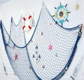 Party Decorative Fish Net Under The Sea Party Pirate Decoration Ornaments Hanging Summer Beach Kids Birthday Party Decor - Bl
