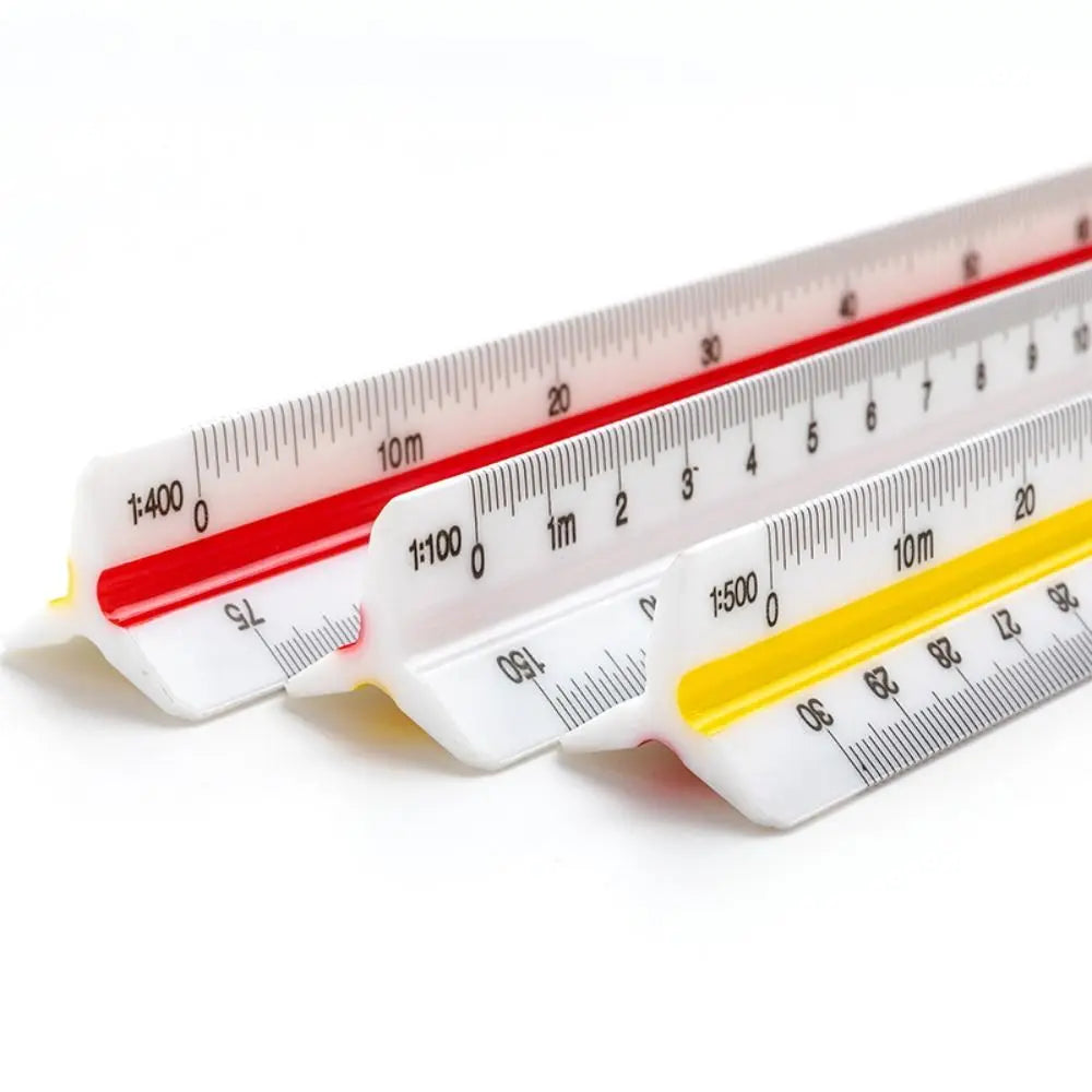 Three-edge scale triangle large-scale drawing indoor architectural drawing magnifying ruler parallel t-shaped garment design 