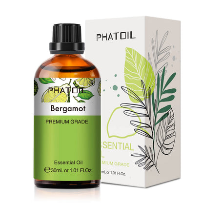 PHATOIL 1PCS Aromatherapy Essential Oil 30ml Lemon Eucalyptus Lavender Bergamot Jasmine Juniper Rose Vanilla Aroma Essential 