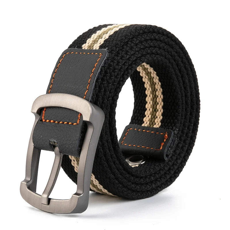 LUDIVIS Canvas Belt Outdoor Tactical Belt Unisex Canvas Belts for Jeans Male Luxury Casual Straps Ceintures