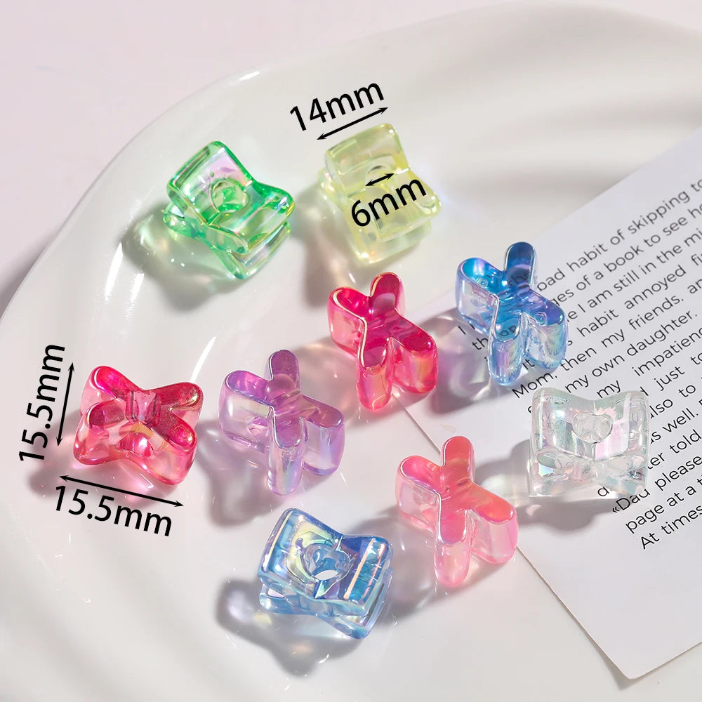 5pcs/lot Multicolour Random Letter Beads Acrylic Transparent Alphabet Bead For Jewelry Making DIY Necklace Keychain Accessori
