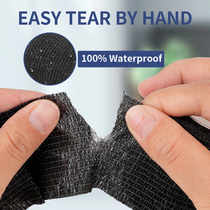 3/6/12/24/48 PCS Tattoo Grip Cover Wrap Disposable Black Bandage For Tattoo Grip Bandage Machine Tape Tube Accessories