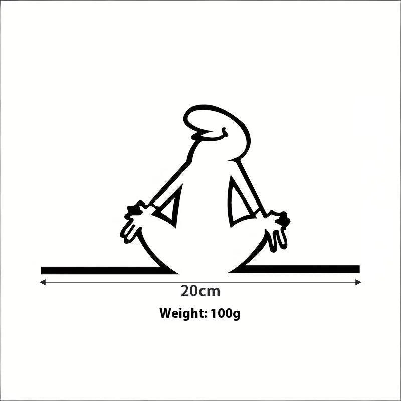 Black Shower Figure Wall Decoration Minimalist Line Metal Bathroom Sign Rustic Door Art Sign Funny Door Topper Home Decoratio