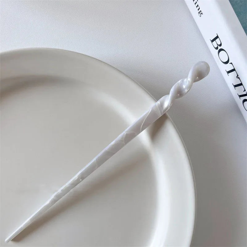 Vintage Chinese Style Hair Sticks for Women Girls Fashion Acetate Chopstick Shaped Hair Clips Pins Jewelry Hair Accessories -