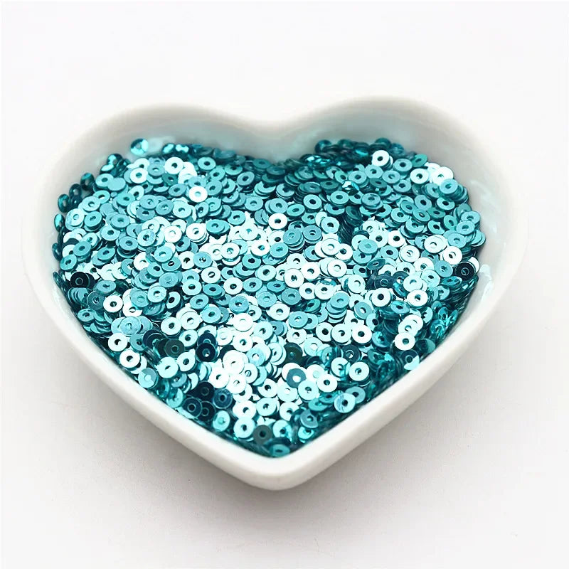 10g Solid Color Sequins Flat Round Pvc Clothing and Shoes Accessories DIY Hand-embroidered Flat Pieces 3mm 4mm 5mm 6mm - ligh