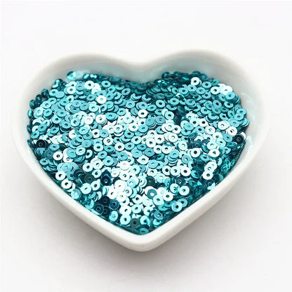10g Solid Color Sequins Flat Round Pvc Clothing and Shoes Accessories DIY Hand-embroidered Flat Pieces 3mm 4mm 5mm 6mm - ligh