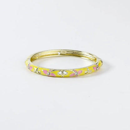 Enamel Vintage Cloisonne Bangle Floral Chinese Chinese Flower Bangle Vintage Ethnic Women's Hand Bracelet Gifts for Women Gir