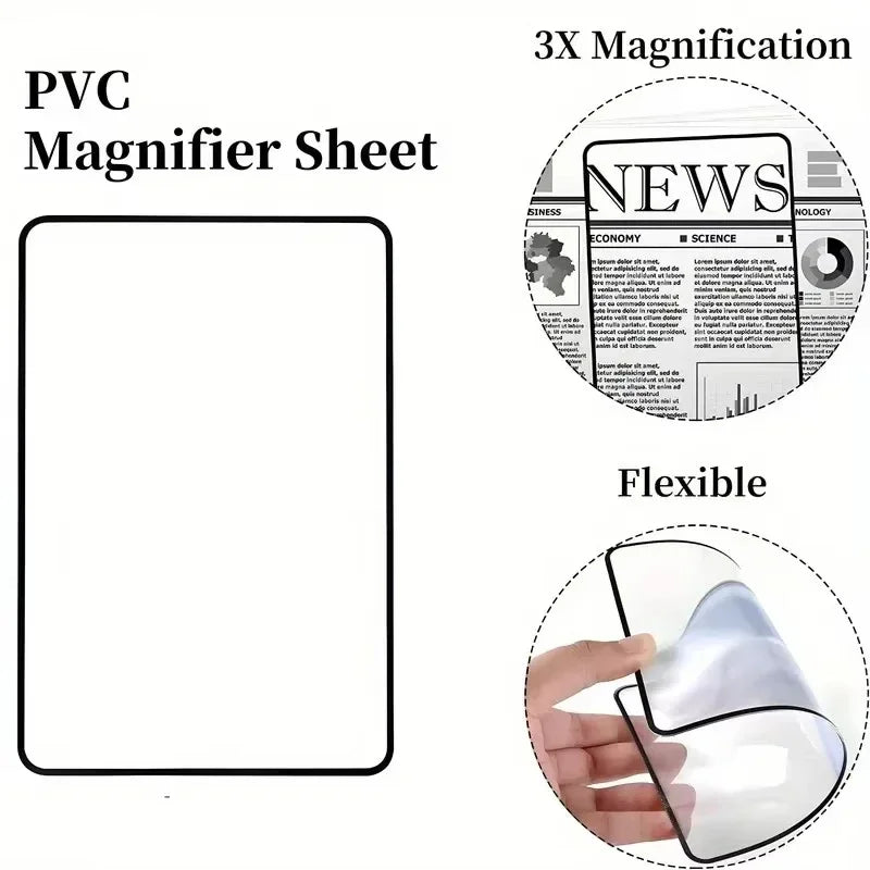 New Full Page Large Sheet Magnifier Magnifying Glass Reading Aid Glass Page Magnifying Lens Ultra-thin Reading Magnifier New