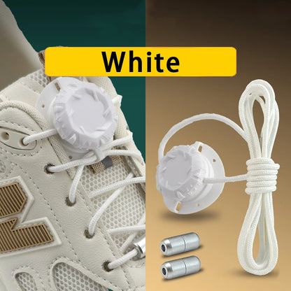 Fashion Swivel Buckle Laces Automatic Shoelace Without ties Kids Adult Sneakers No Tie Shoe laces Shoe accessories 1Pair/2Pai