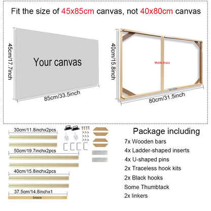 40x60 50x70 40x50cm Canvas Frame Wooden Frames Wooden Photo Oil Painting Canvas Diamond Painting Frames Canvas Wood Wall Fram