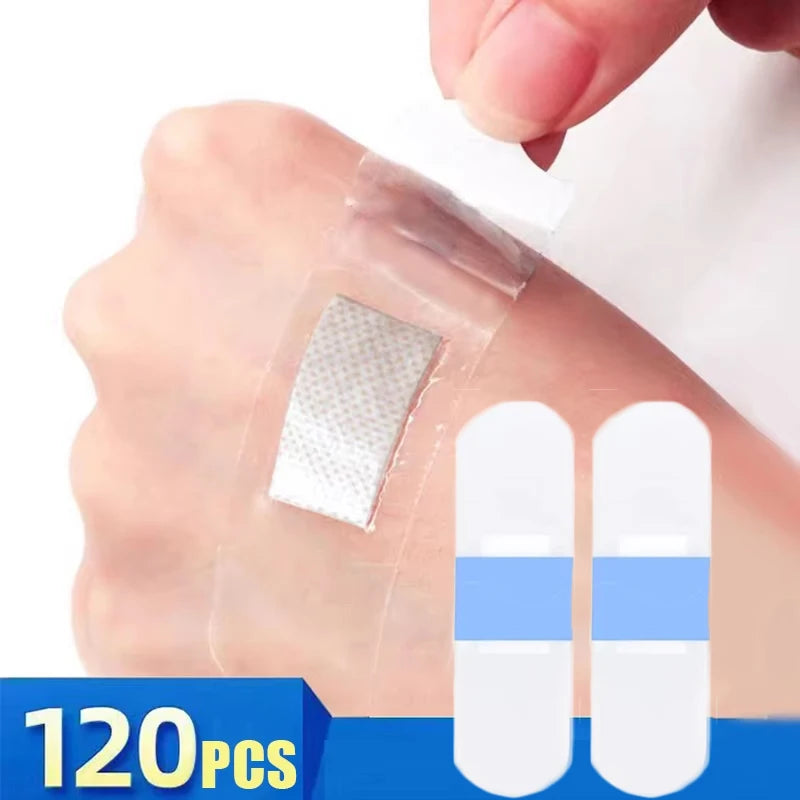 120 pieces of waterproof band-aid, transparent, invisible, hemostatic, breathable, anti-wear band-aid