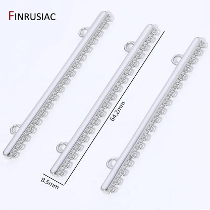 Rhodium Plated Brass Multi Row Strand Connector,Separator Spacer Bars Connector For DIY Jewelry Making Accessories Supplies