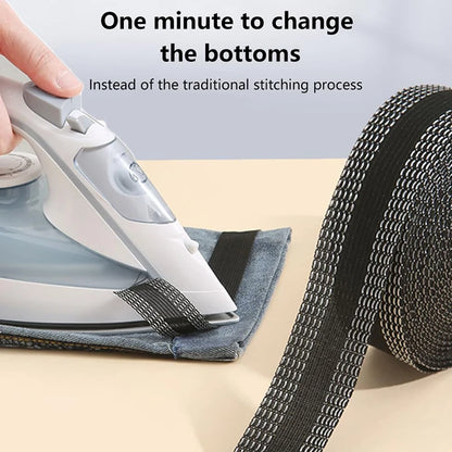 5M Self-Adhesive Iron-On Hem Tape Iron on Pants Trouser Edge Shorten Repair Pants For Jean Clothing Apparel DIY Sewing Fabric