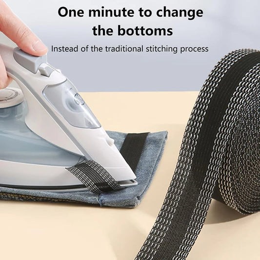5M Self-Adhesive Iron-On Hem Tape Iron on Pants Trouser Edge Shorten Repair Pants For Jean Clothing Apparel DIY Sewing Fabric