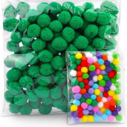 30-300Pcs Soft Pom Poms Fluffy Balls Pompon Mixed 40Colors Pompom Fur Ball for Kids DIY Craft Wedding Decor 8/10/15/20/25/30m