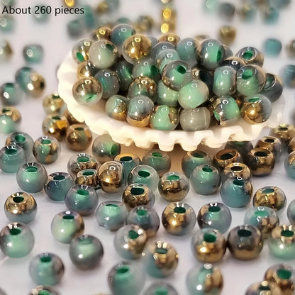 DIY Handmade Jewelry Materials with Round Beads, Colorful Beading, Accessories for Making Bracelets, Earrings and Necklaces