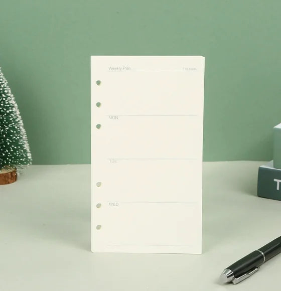 45 Sheets A5 A6 A7 Loose Leaf Notebook Refill Spiral Binder Inner Page Line Blank craft Grid Inside Paper Stationery - weekly