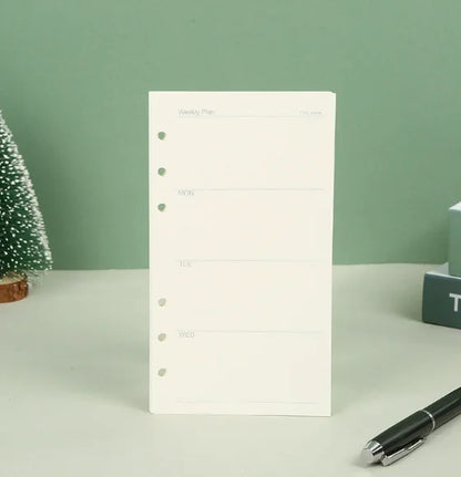 45 Sheets A5 A6 A7 Loose Leaf Notebook Refill Spiral Binder Inner Page Line Blank craft Grid Inside Paper Stationery - weekly