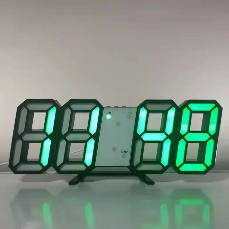 Purchase Products Clock 3D LED Digital Alarm Clock Wall Clock Time/date/temperature For Home/kitchen/office Clocks Decor Gard