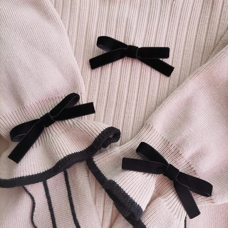 New 6-38mm Colour Single Face Line Velvet Ribbon for Bowknot Christmas Ribbon Party Decorations