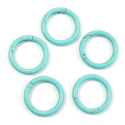 5-10pcs/lot Colorful Spring Clasps Openable Round Carabiner Keychain Bag Clips Hook Dog Chain Buckles Connector For DIY Jewel