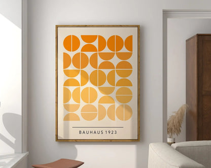 Mid Century Bauhaus Geometric Canvas Prints Poster Retro Abstract Wall Art Painting Pics for Modern Living Room Home Decorati