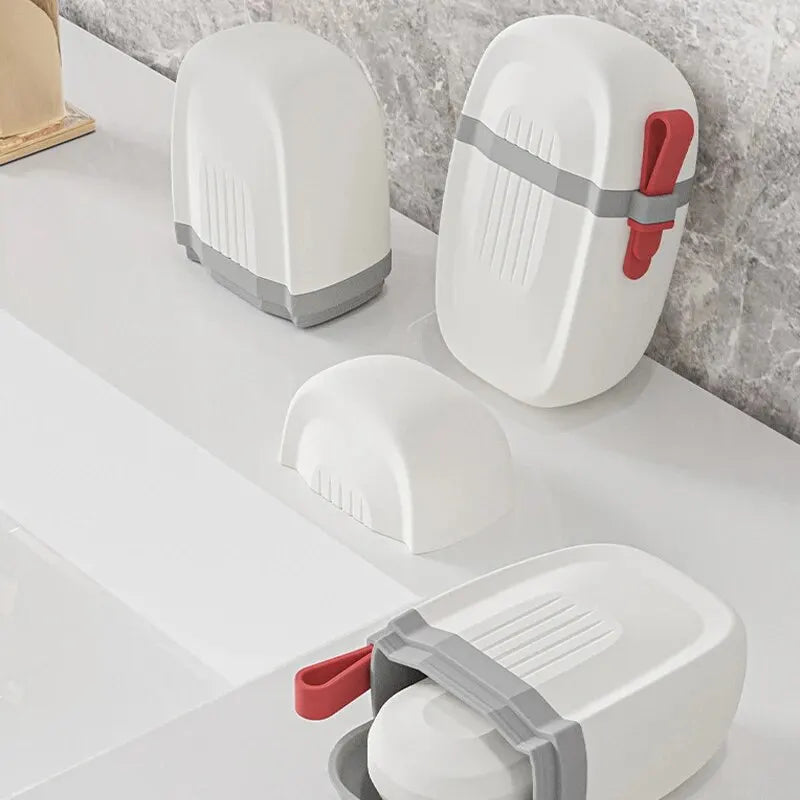 Fashion Portable Sealed Waterproof Soap Box for Travel, Hiking, and Camping - Draining Design
