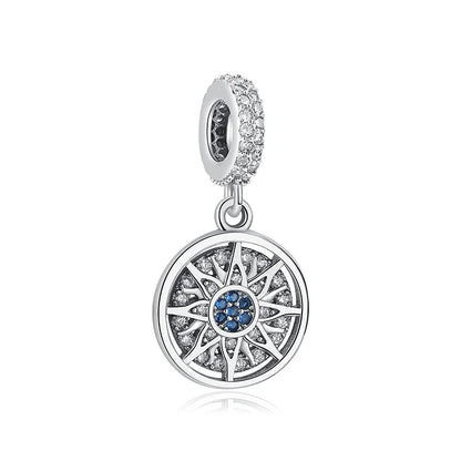 925 Sterling Silver Charms Fit Original Bracelets Star Moon Sun Spaceman Pendant Beads DIY Women Necklaces Jewelry - 7
