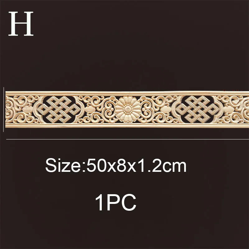 Decorative Wood Molding Wood Carved Corner Onlay Applique Frame Cabinet Home Decor Figurines Wall Art Furniture Accessories -