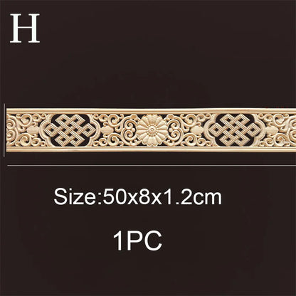 Decorative Wood Molding Wood Carved Corner Onlay Applique Frame Cabinet Home Decor Figurines Wall Art Furniture Accessories -