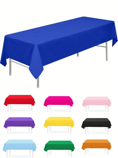 137x274cm Disposable Solid Color Tablecloth Birthday Party Wedding Christmas Table Cover Wipe Covers Rectangle Desk Cloth Dec
