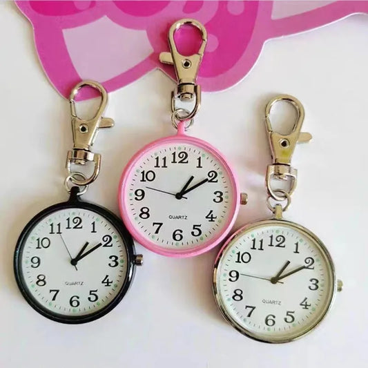 New Tiny Cute Quartz Pocket Watch with Keyring Men Women Quartz Watch for Nurses Doctors Students Minimalist Watches Child Gi