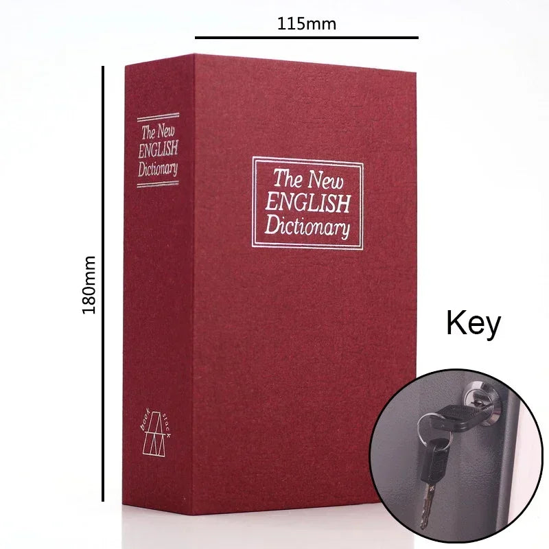 Dictionary Mini Book Safe Security Key Locker Money Hidden Secret Safe Key Safe Box Cash Money Coin Storage Jewellery Lock Bo