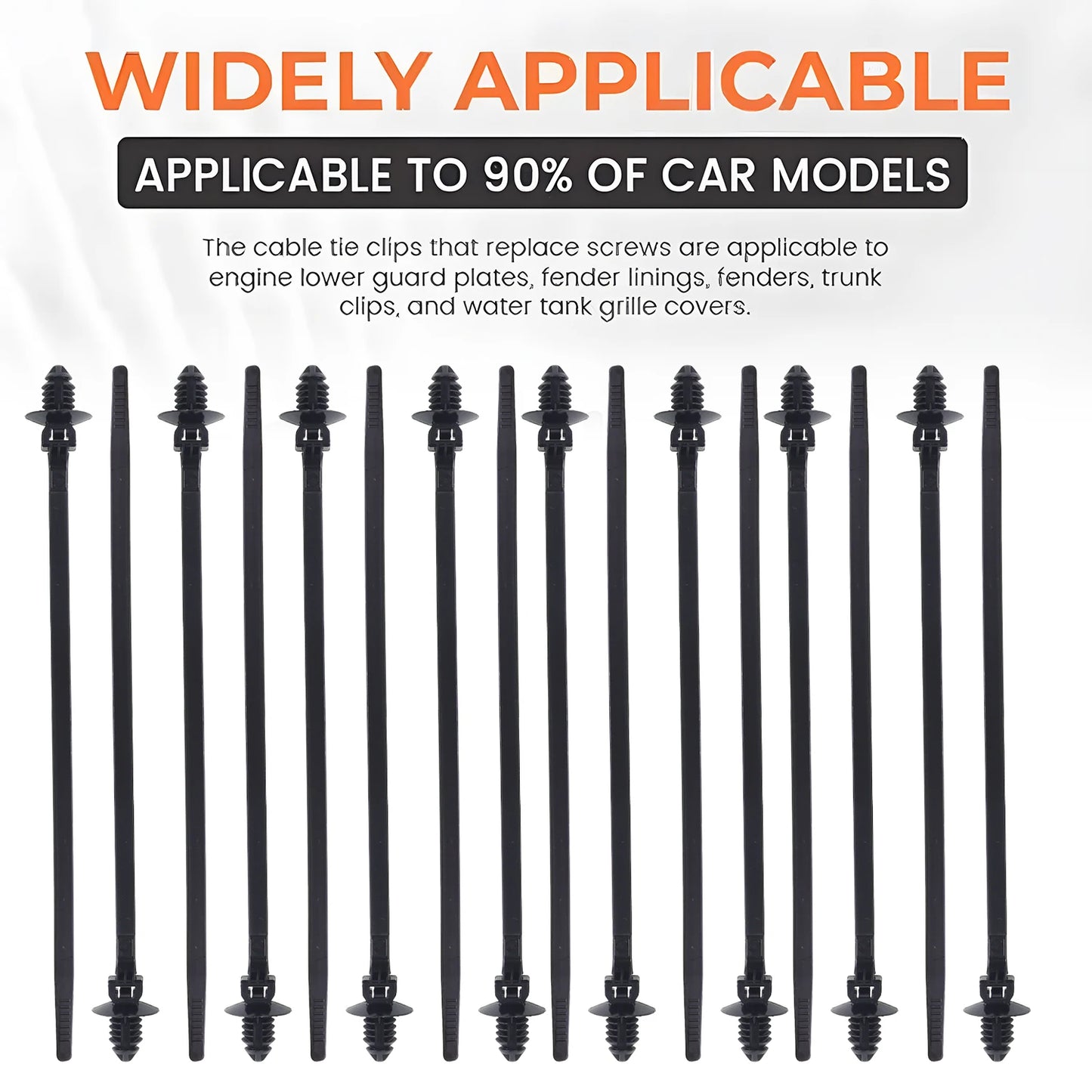 Push Mount Cable Ties Clip Self Locking Zip Tie for Car Automotive Wire Harness Nylon Straps Wire Cable Management Fastener