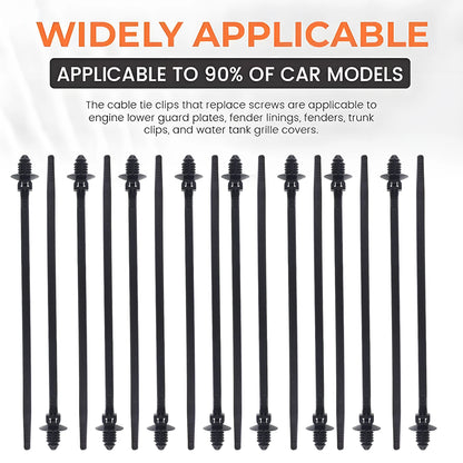 Push Mount Cable Ties Clip Self Locking Zip Tie for Car Automotive Wire Harness Nylon Straps Wire Cable Management Fastener